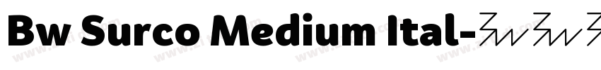 Bw Surco Medium Ital字体转换